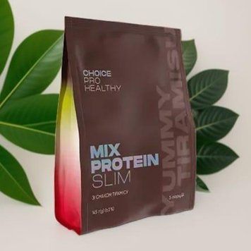 MIX PROTEIN SLIM YUMMY TIRAMISU Низькокалорійний коктейль зі смаком Тірамісу, 145 г 2693964519 фото
