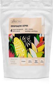 Пророщені зерна вівса, ячменю, пшениці, кукурудзи (300 г) Добра Їжа 379 фото