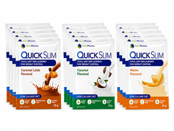 Збалансоване харчування, Протеїновий коктейльQuick Slim "Мікс екзотичних  смаків", 15 саше по 23 г екзотик 204707 фото