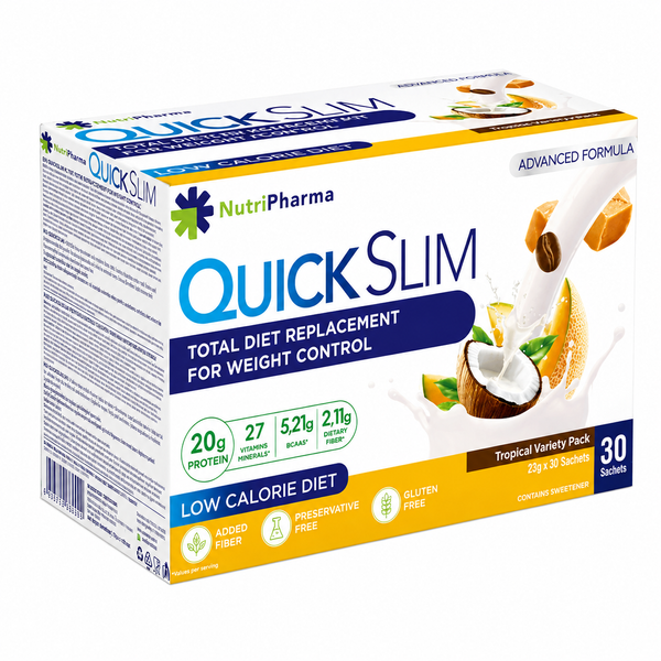 Сбалансированное питание, Протеиновый коктейльQuick Slim "Микс экзотических вкусов", 15 саше по 23 г екзотик 204707 фото