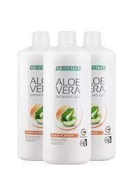 Питний Гель Алое Вера Персик LR Aloe Vera 98,2% без цукру, 3 л,3 пляшки комплект Німеччина 80750-3 фото
