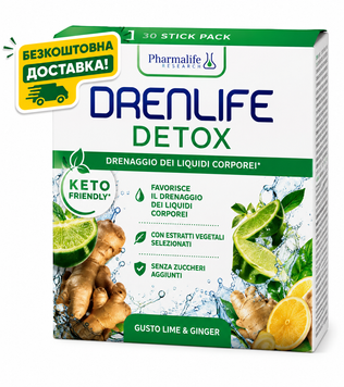 Драйн Livesta Drenlife Detox з ароматом лайма та імбиру, 30 стіків по 10 мл , Італія  500109 фото