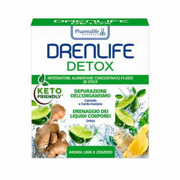 Драйн Livesta Drenlife Detox з ароматом лайма та імбиру, 30 стіків по 10 мл , Італія : 500109 фото