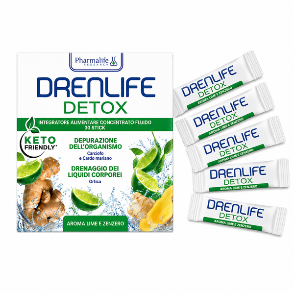 Драйн Livesta Drenlife Detox з ароматом лайма та імбиру, 30 стіків по 10 мл , Італія : 500109 фото